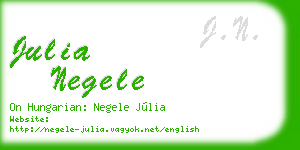 julia negele business card