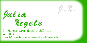 julia negele business card